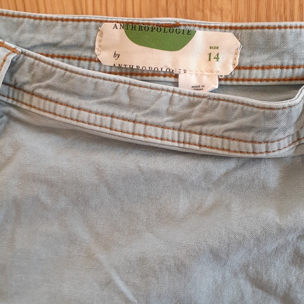 Anthropologie by Anthropologie Light Jean Skirt 14 - Picture 4 of 4